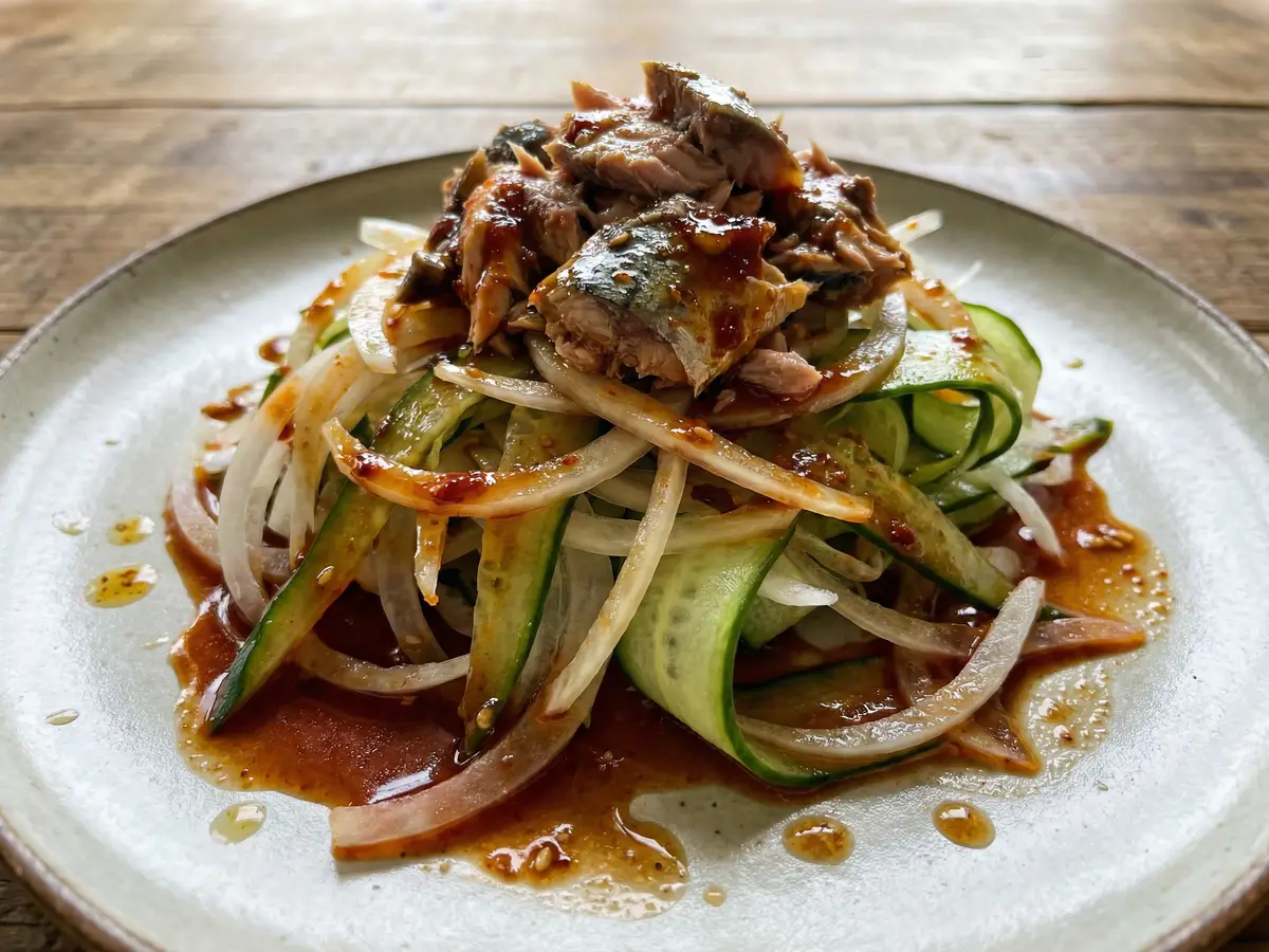 サバ缶のコチュジャンドレッシング