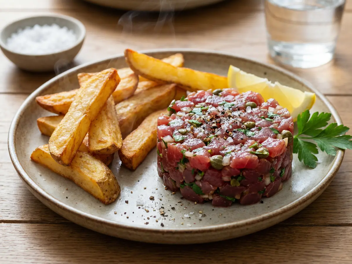 マグロタルタル（フライドポテトと！）