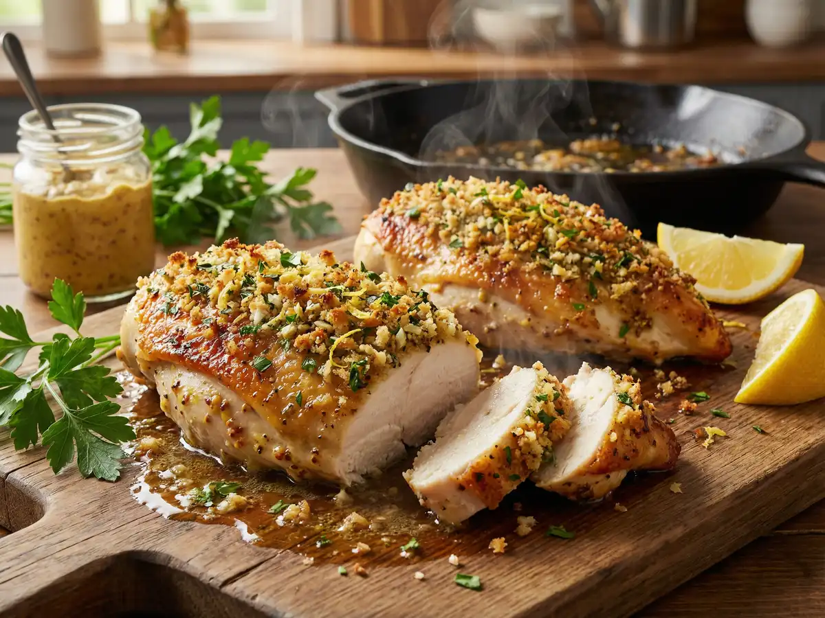 鶏むね肉の香草パン粉焼き