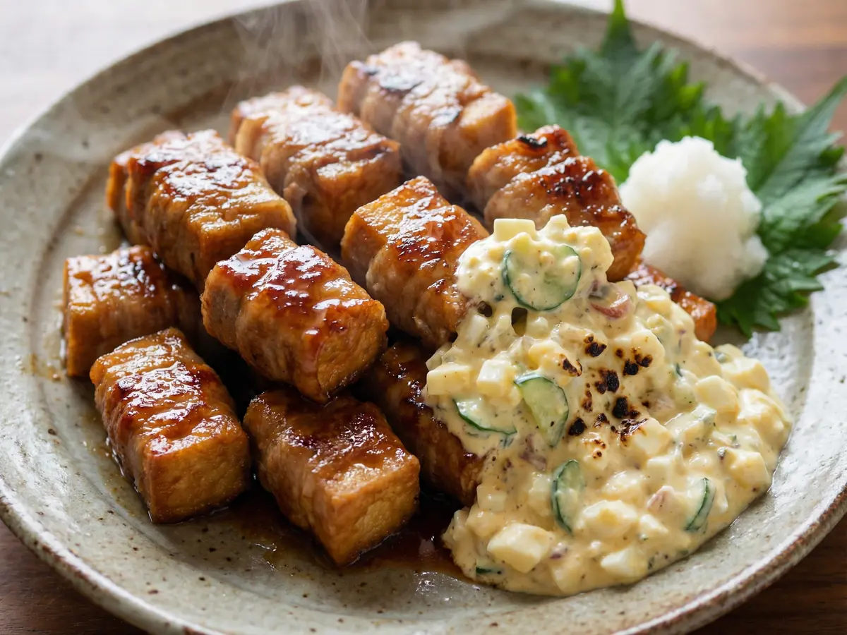 厚揚げの豚肉巻きタルタルソース