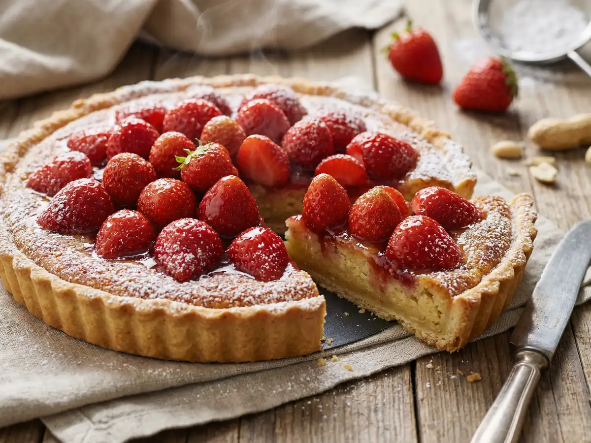 いちごのアーモンドタルト