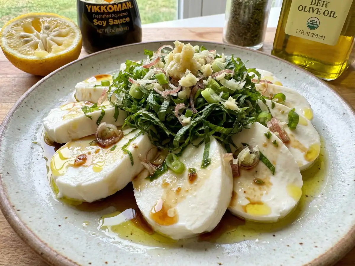 モッツァレラチーズの薬味サラダ