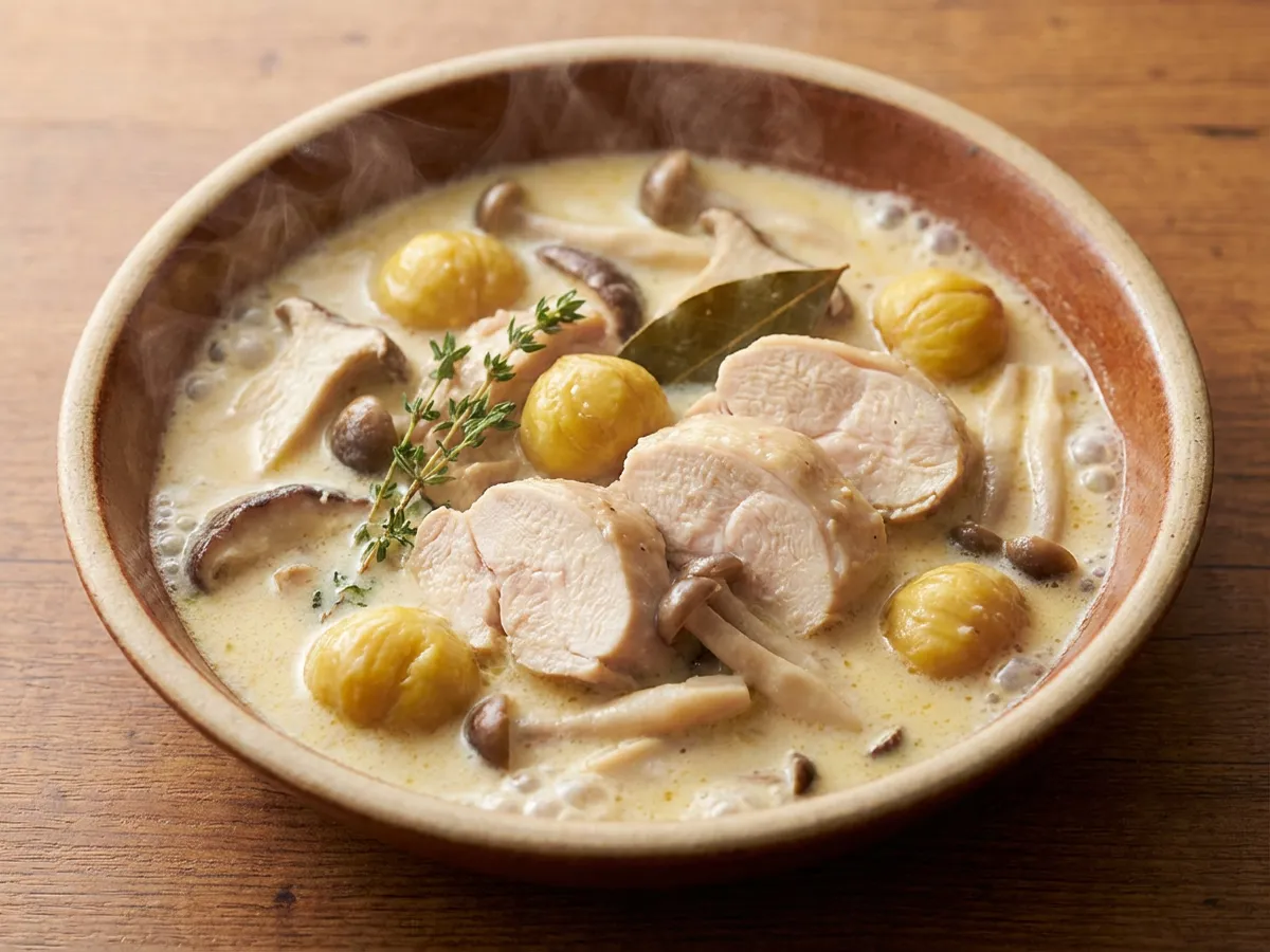 鶏むね肉と栗のクリーム煮