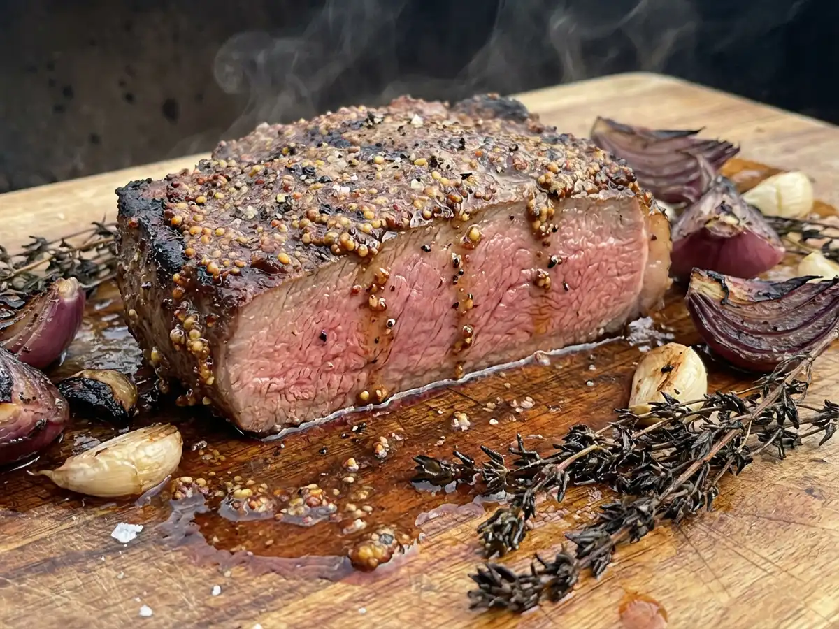 牛肉のマスタード焼き