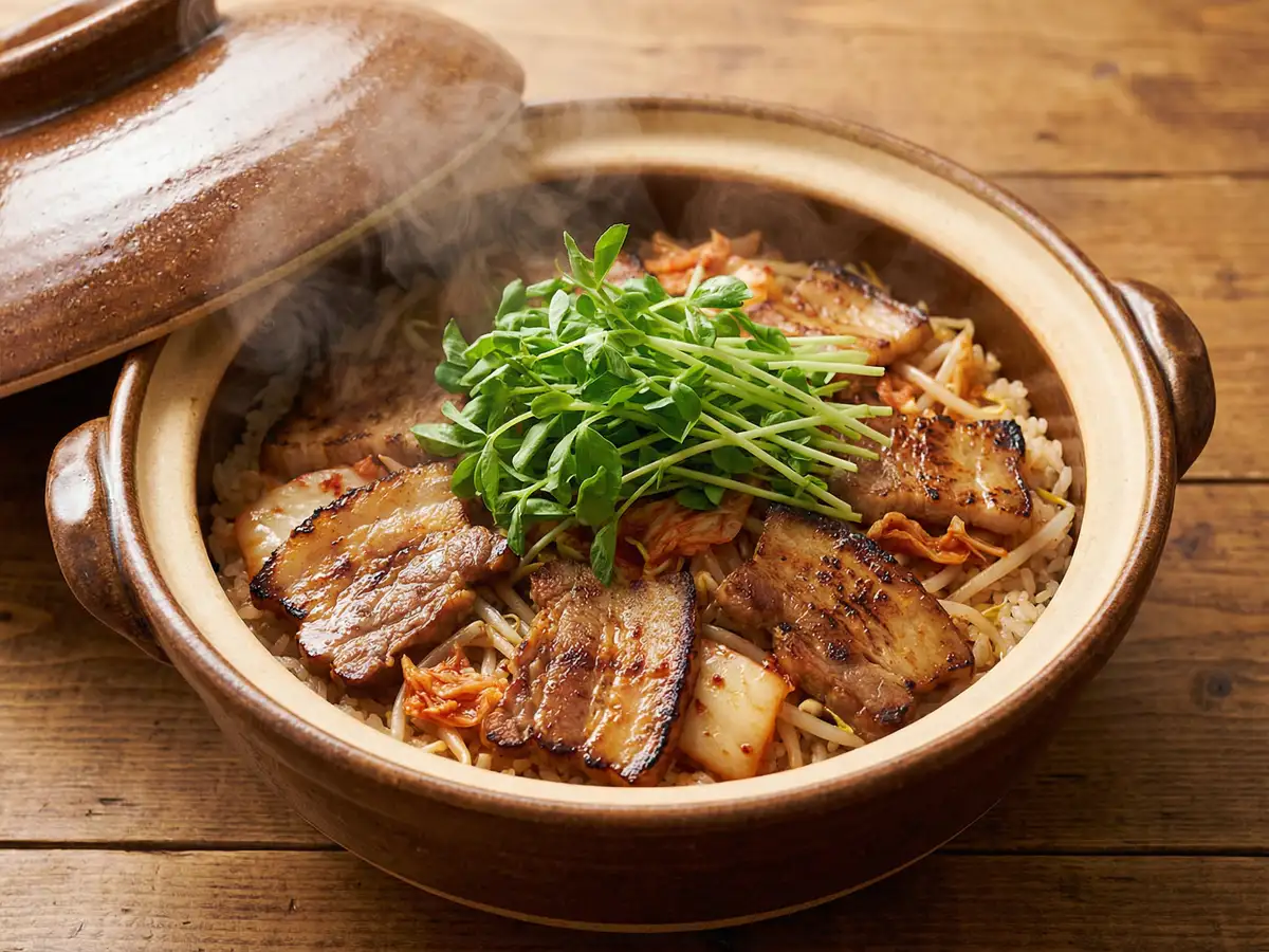 豚キムチ炊き込みご飯