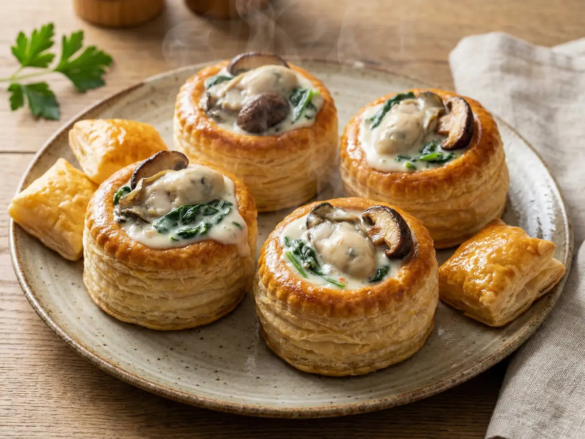 ヴォルオヴァン 牡蠣と椎茸のパイ