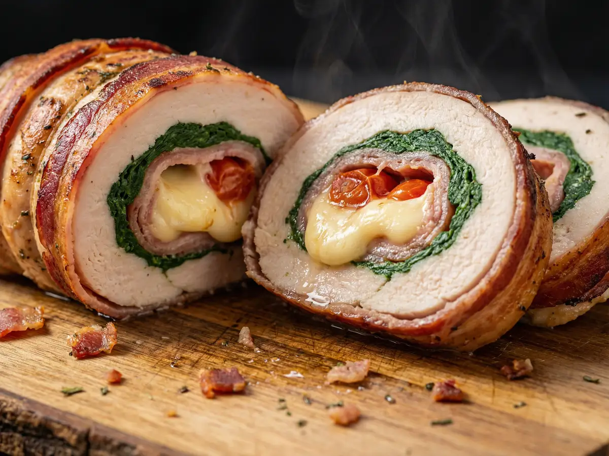 ガランティーヌ カマンベールベーコン巻き