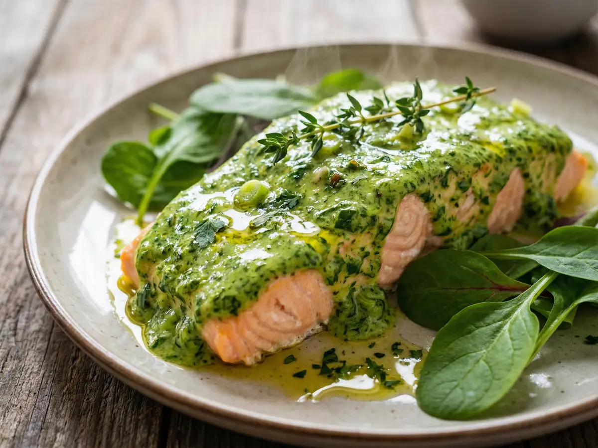 サーモンのソースヴェルト（ハーブ入りマヨネーズ）