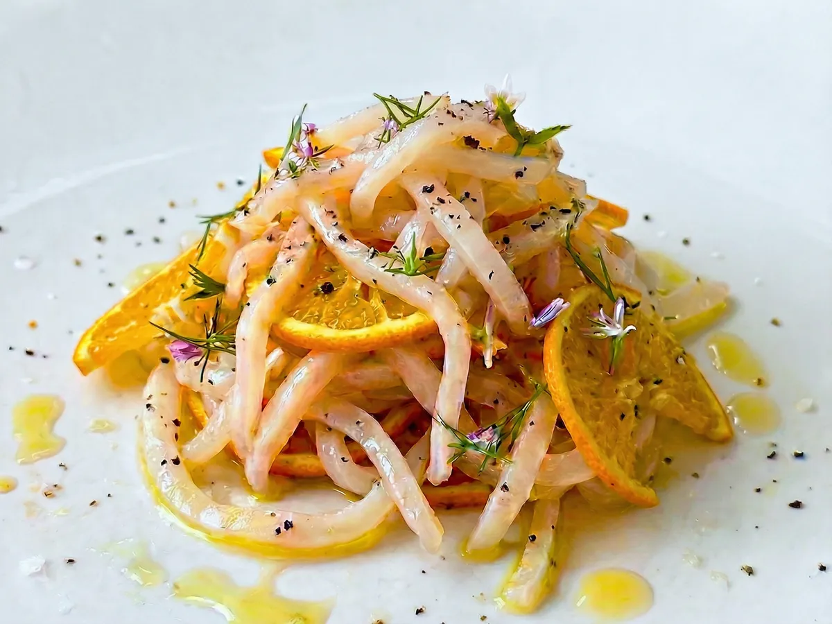 みかんとイカのサラダ