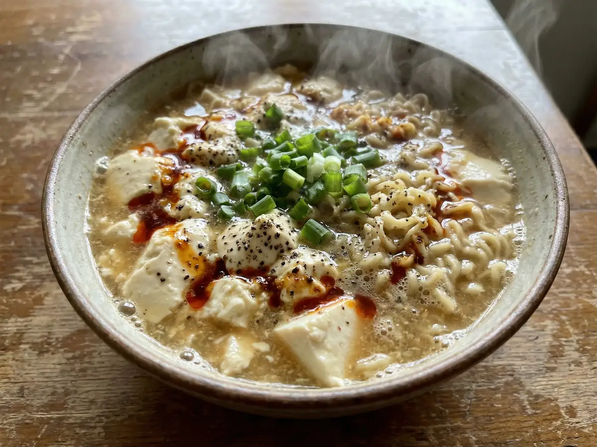 豆腐チキンラーメン