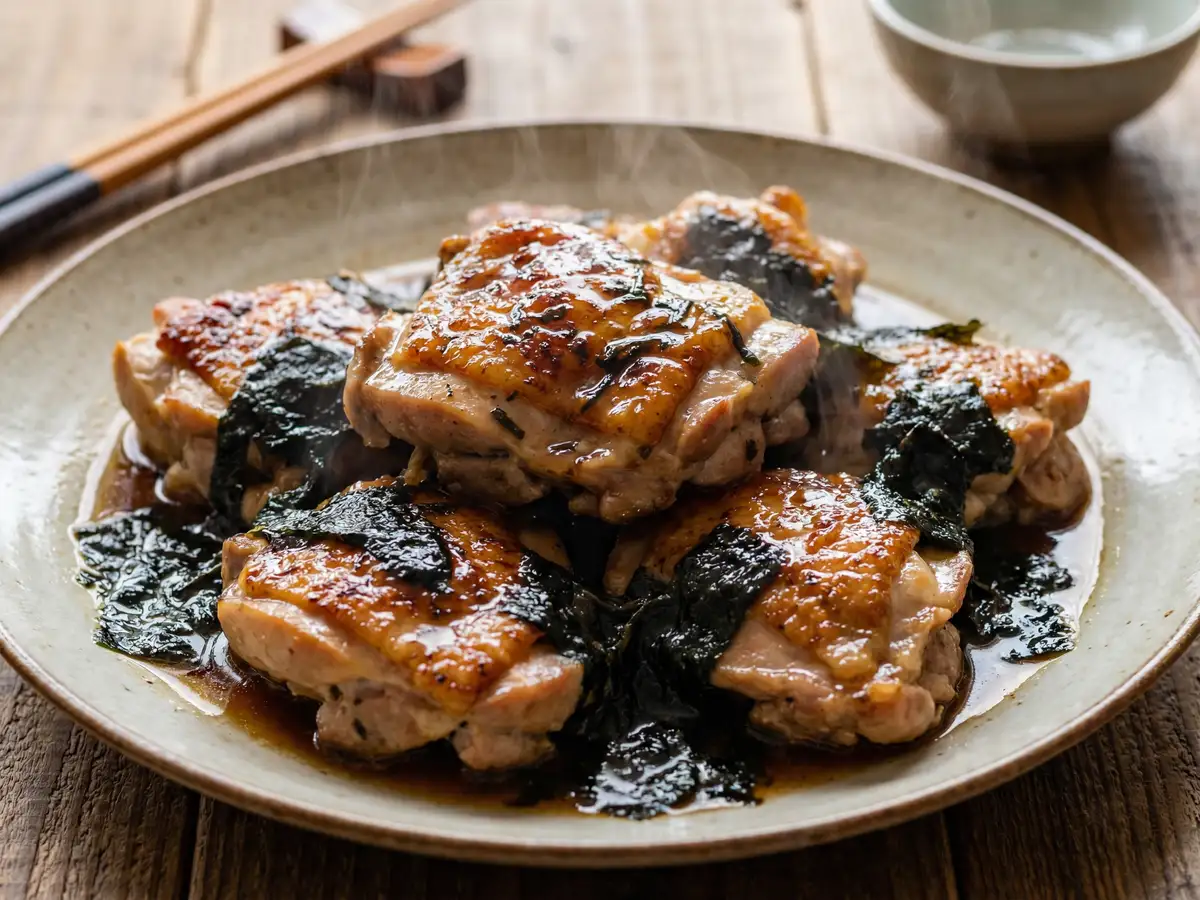 鶏肉の味海苔ソース