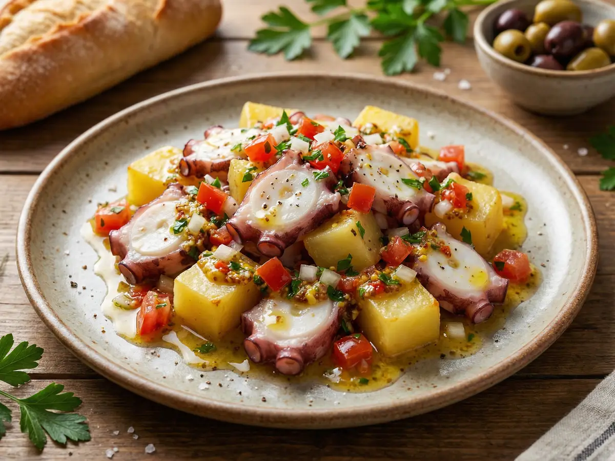 タコとじゃがいものヴィネグレットソース