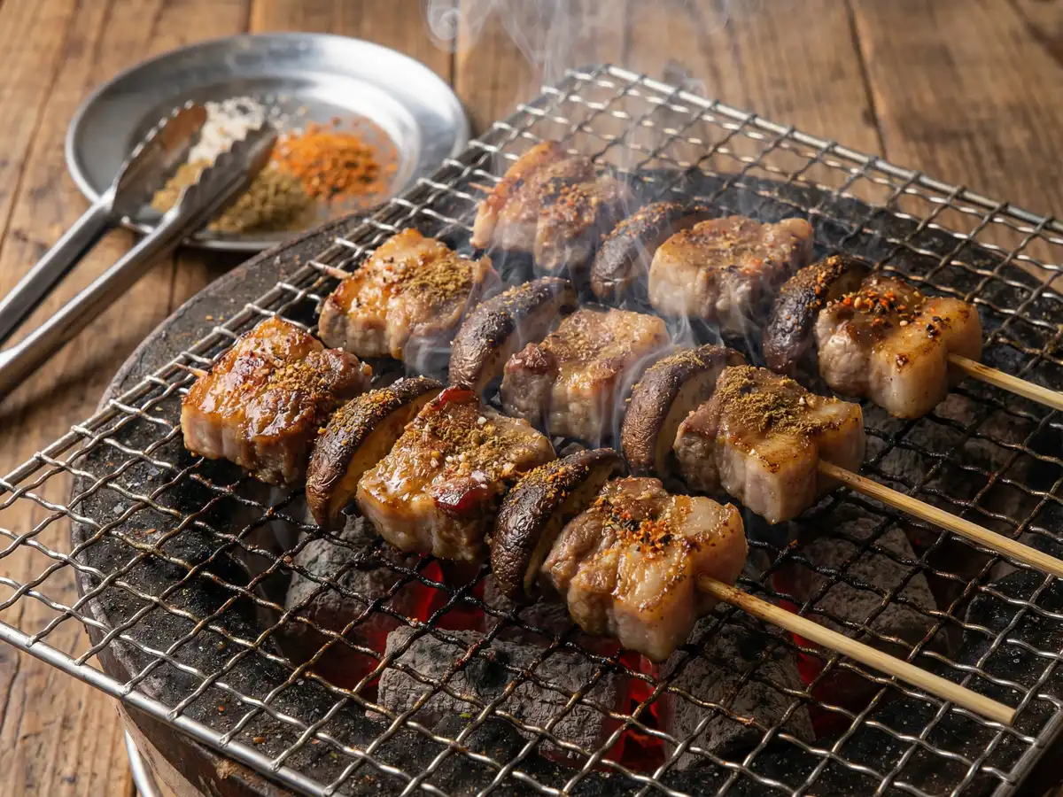 豚のクミン串焼き