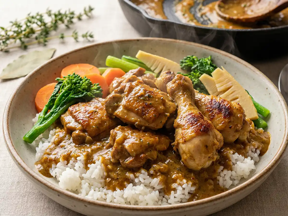 鶏肉のカレークリーム煮