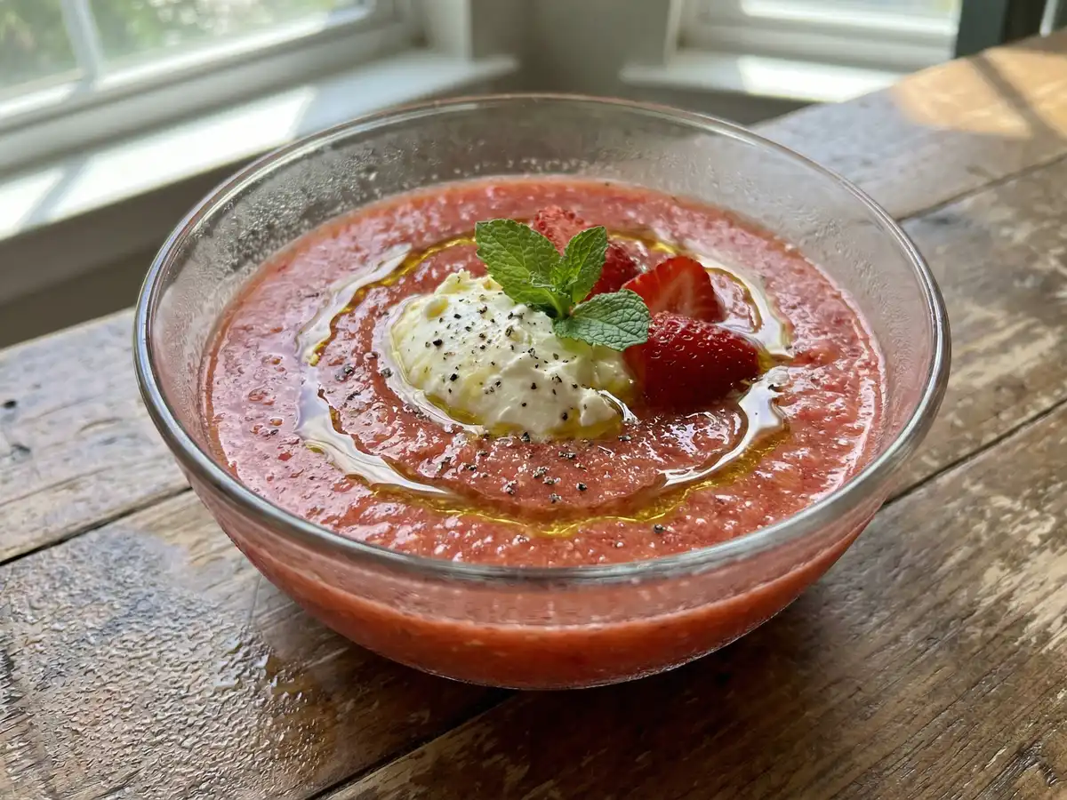 トマトといちごのガスパチョ