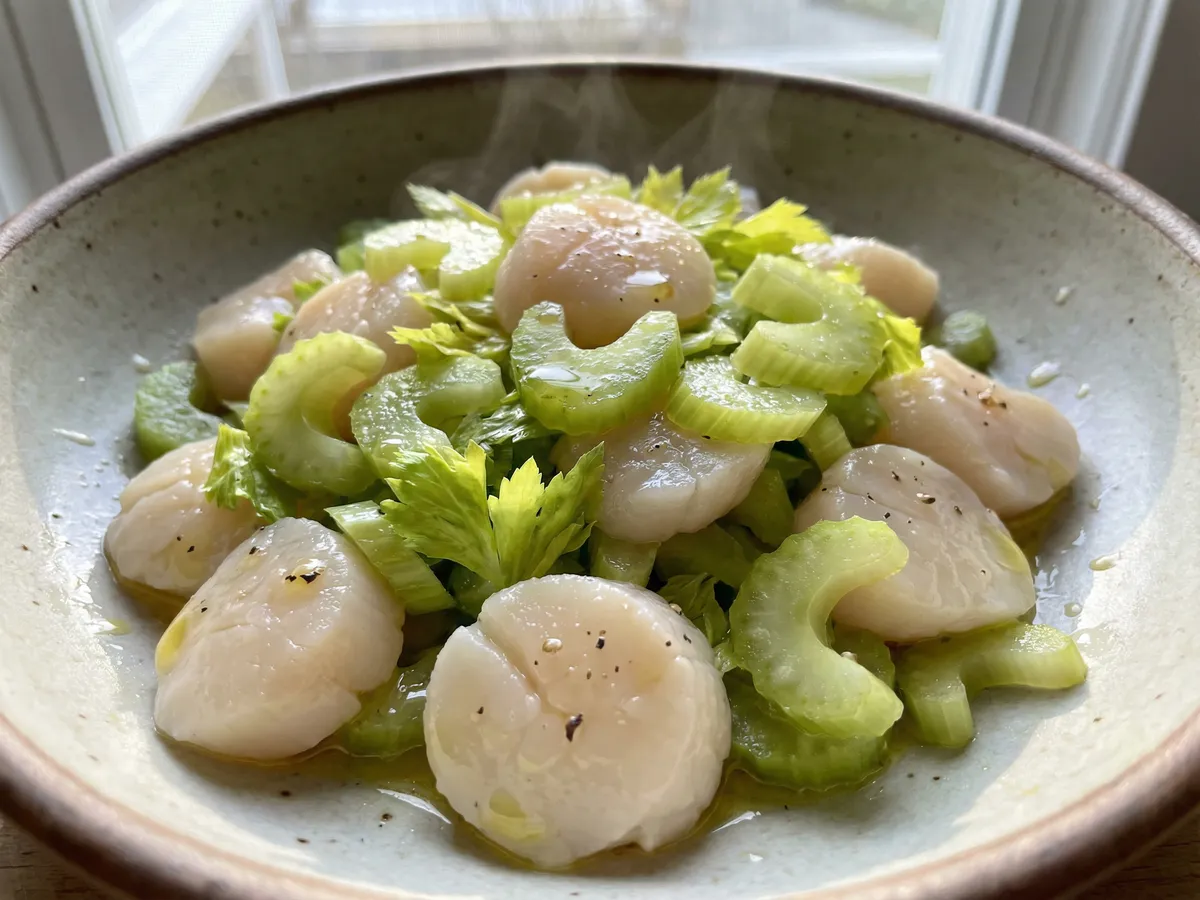 セロリとホタテのサラダ