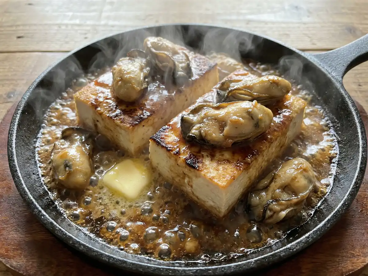 豆腐ステーキの牡蠣ソース