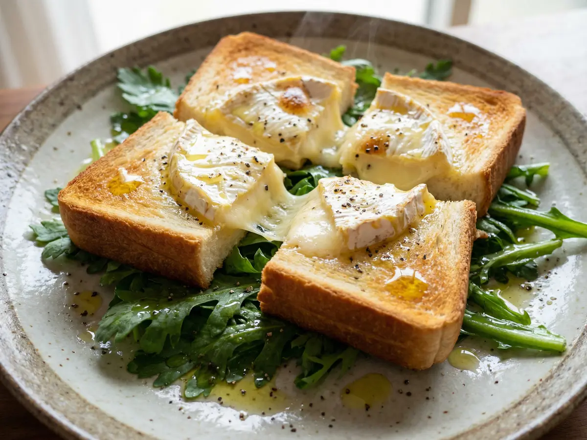 春菊とトーストのサラダ