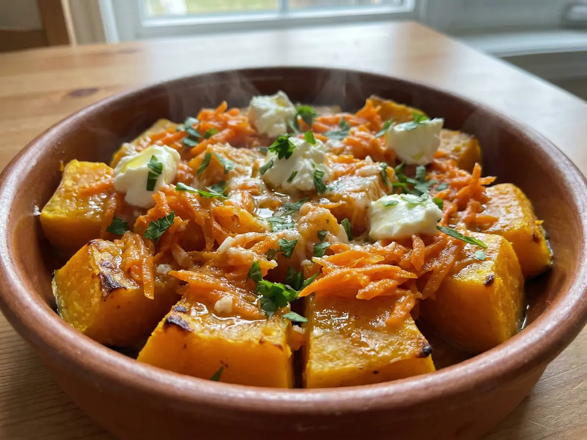 カボチャのにんじんソース