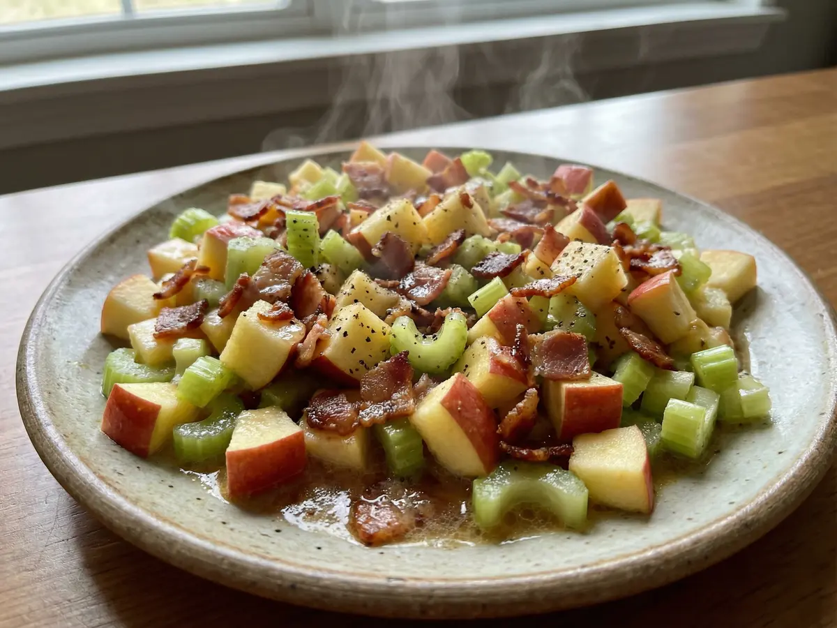りんごとセロリのベーコンドレッシング
