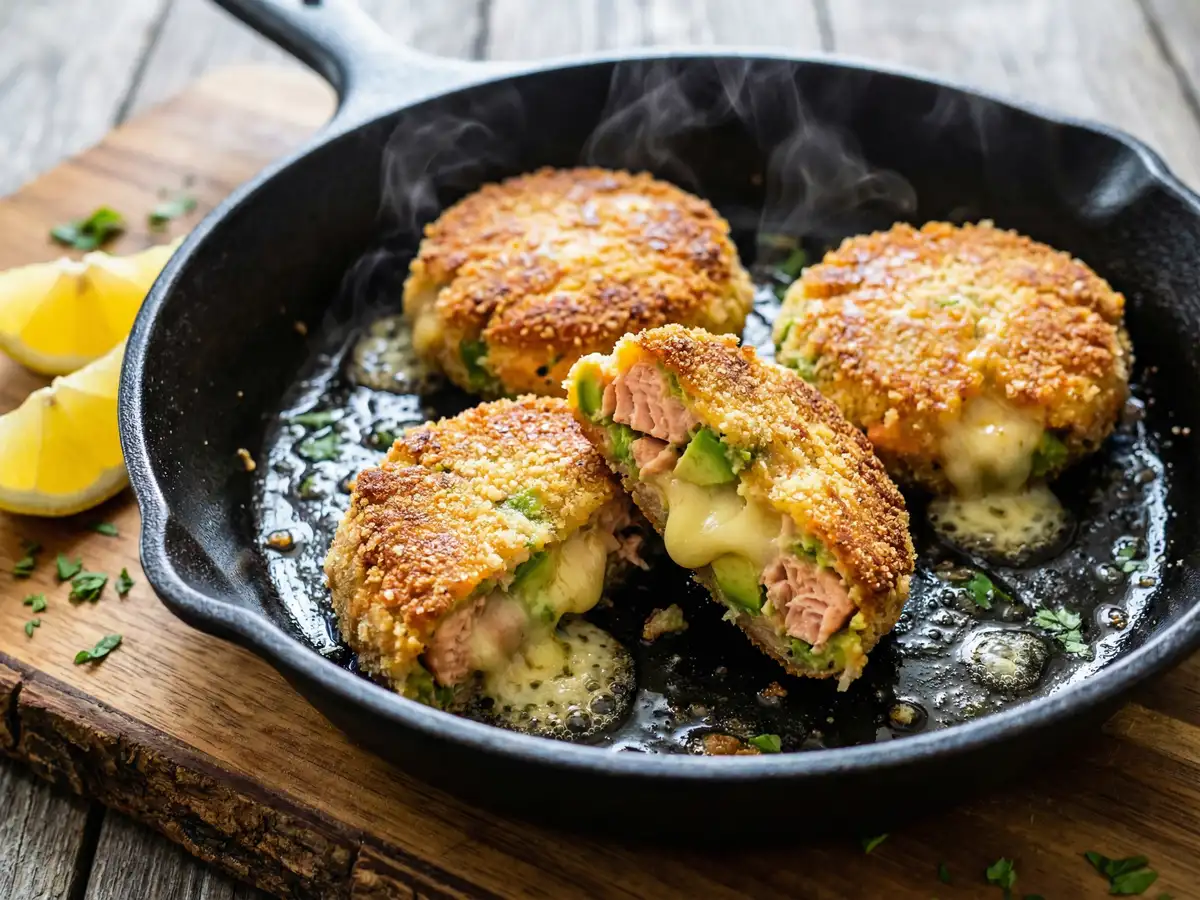 サーモンのアボカドチーズソース