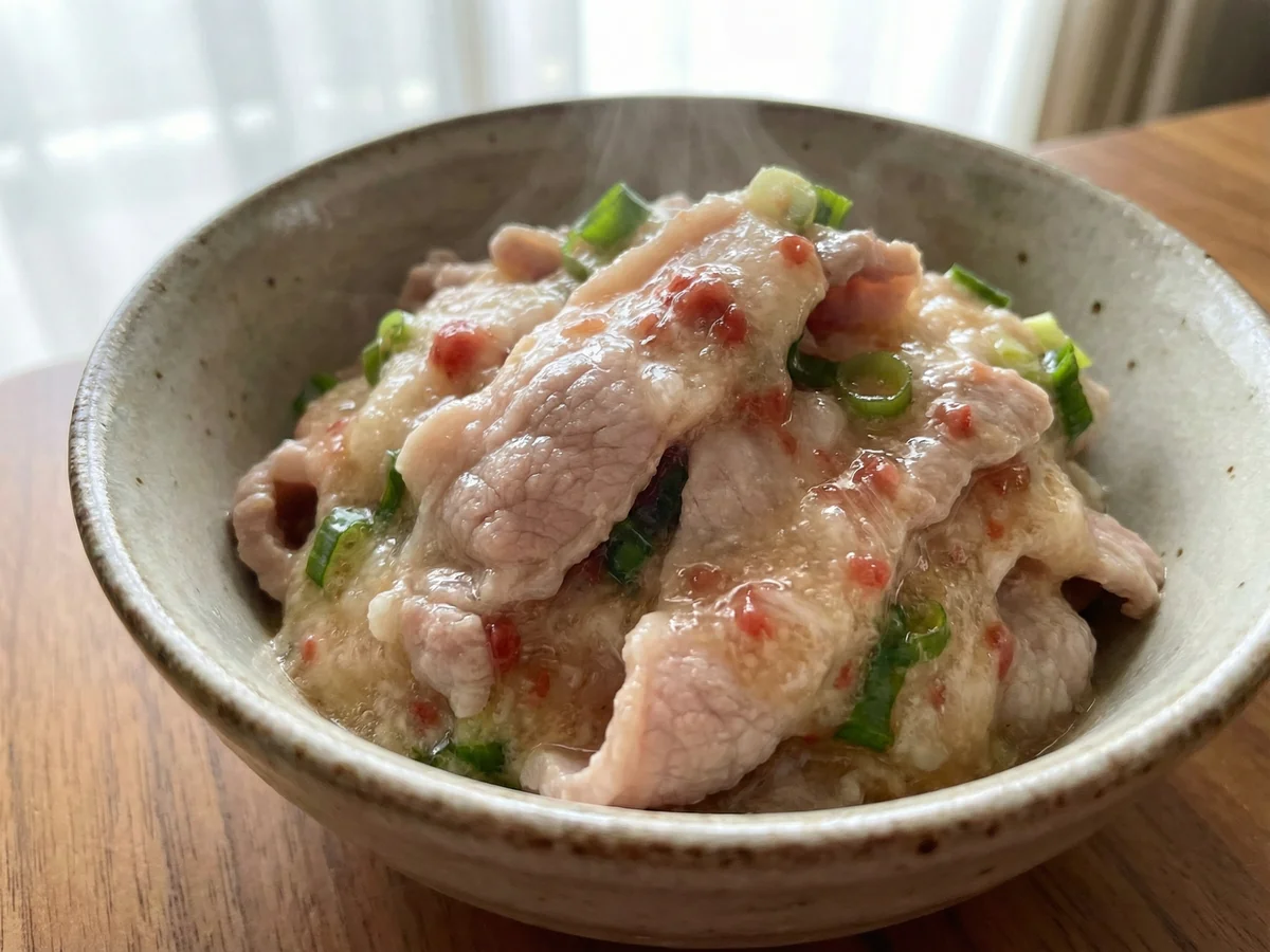 豚しゃぶ梅とろろ