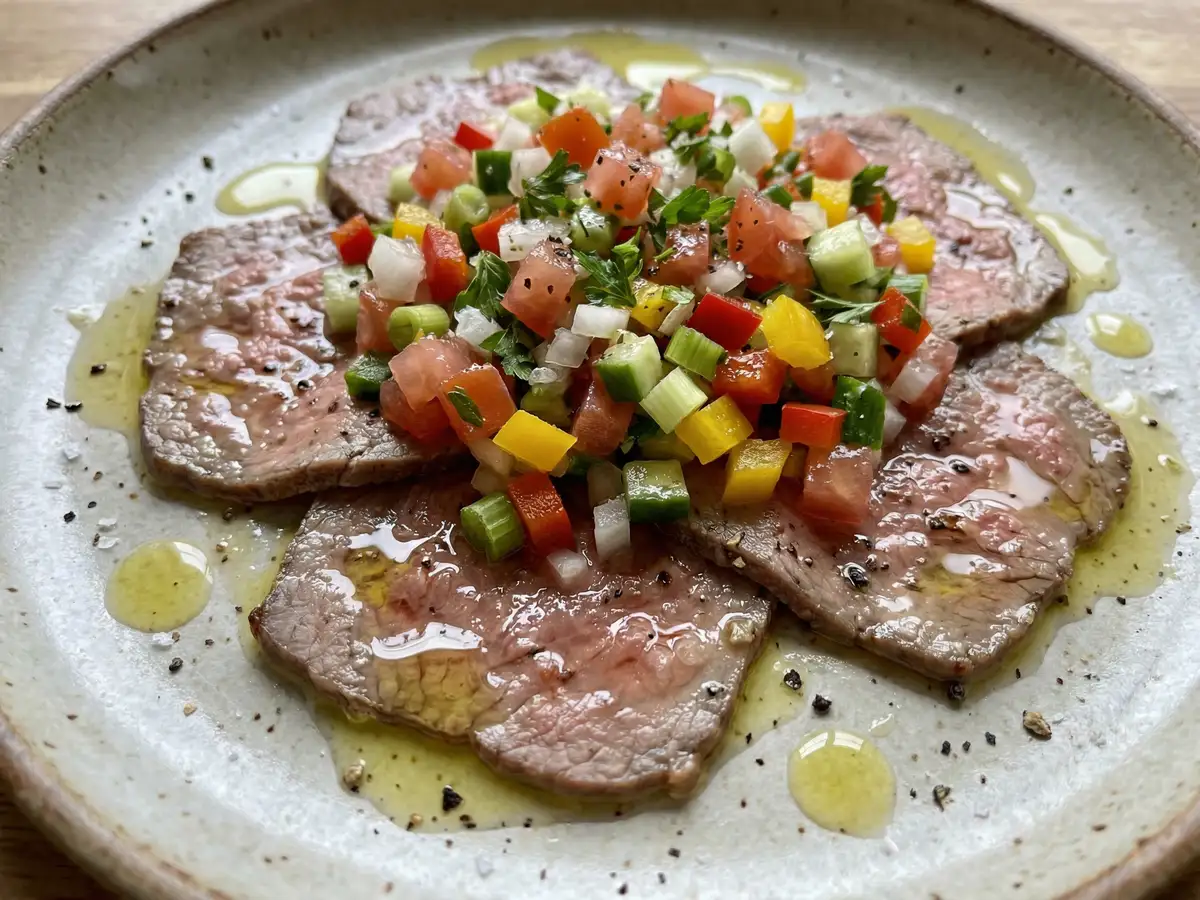 夏野菜の牛肉カルパッチョ