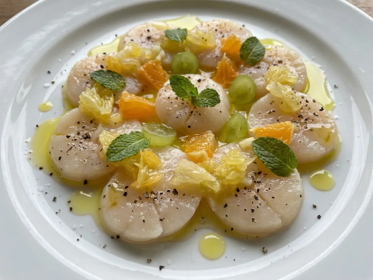 ホタテのフルーツカルパッチョ