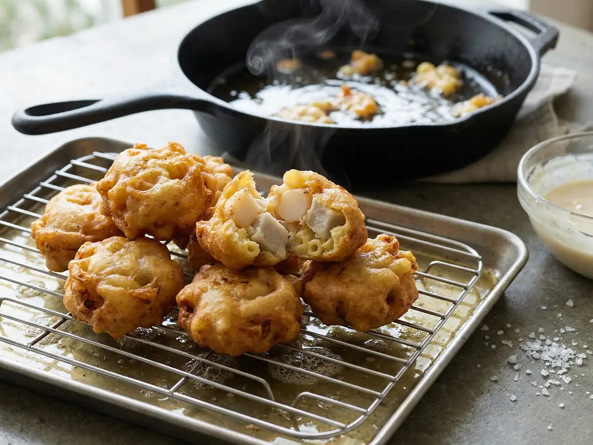 里芋とホタテのマカロニフリット