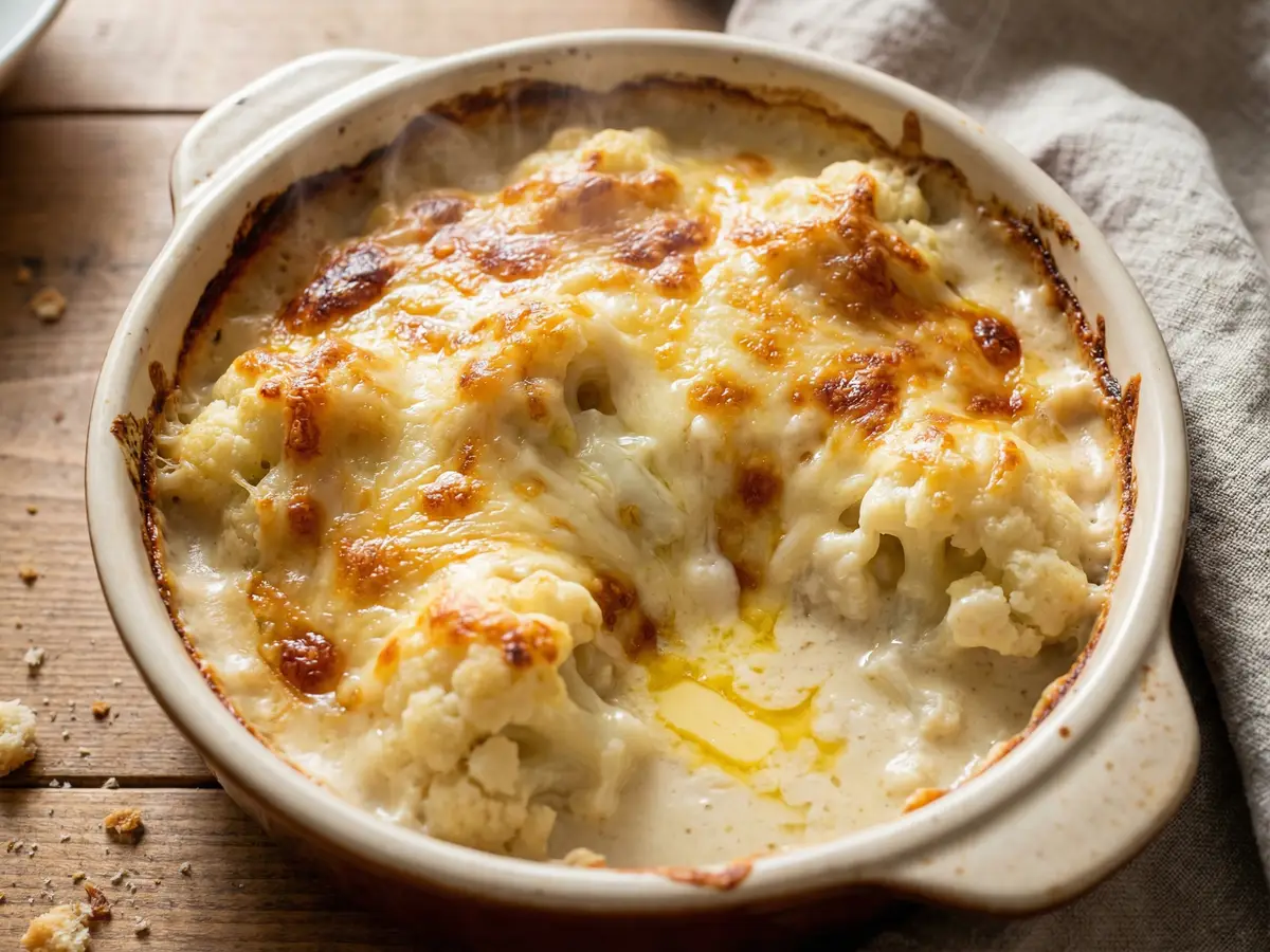 カリフラワーの豆腐グラタン