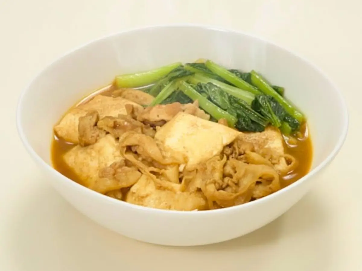 すくい豆腐と豚バラのカレーすき煮