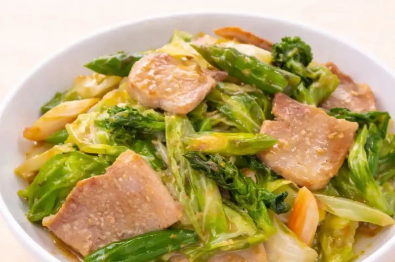 【あさイチ】春野菜のホイコーロー風みそ炒めのレシピ 菊池晋作さんのみんなゴハンだよ