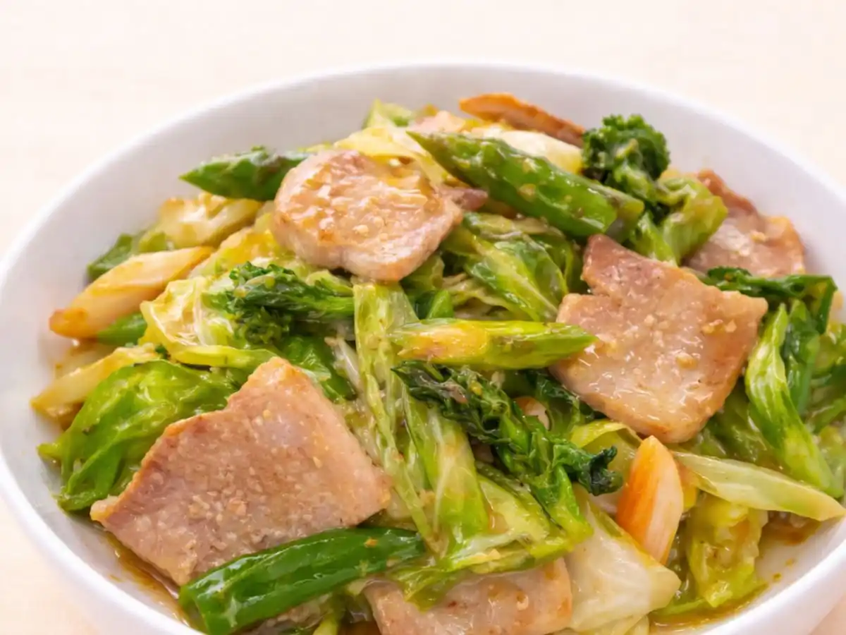 春野菜のホイコーロー風みそ炒め