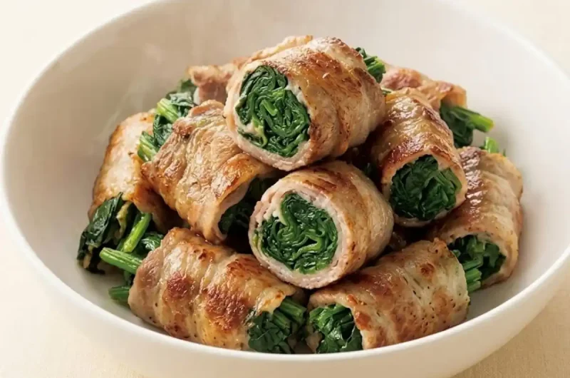 【相葉マナブ】ほうれん草の肉巻きのレシピ ほうれん草の旬の産地ごはん