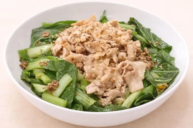 【きょうの料理】小松菜のポークドレッシングがけのレシピ 上田淳子さん時短ごはん