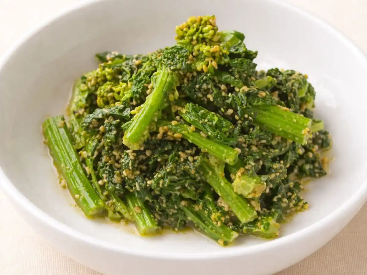 菜の花のメープルごまあえ