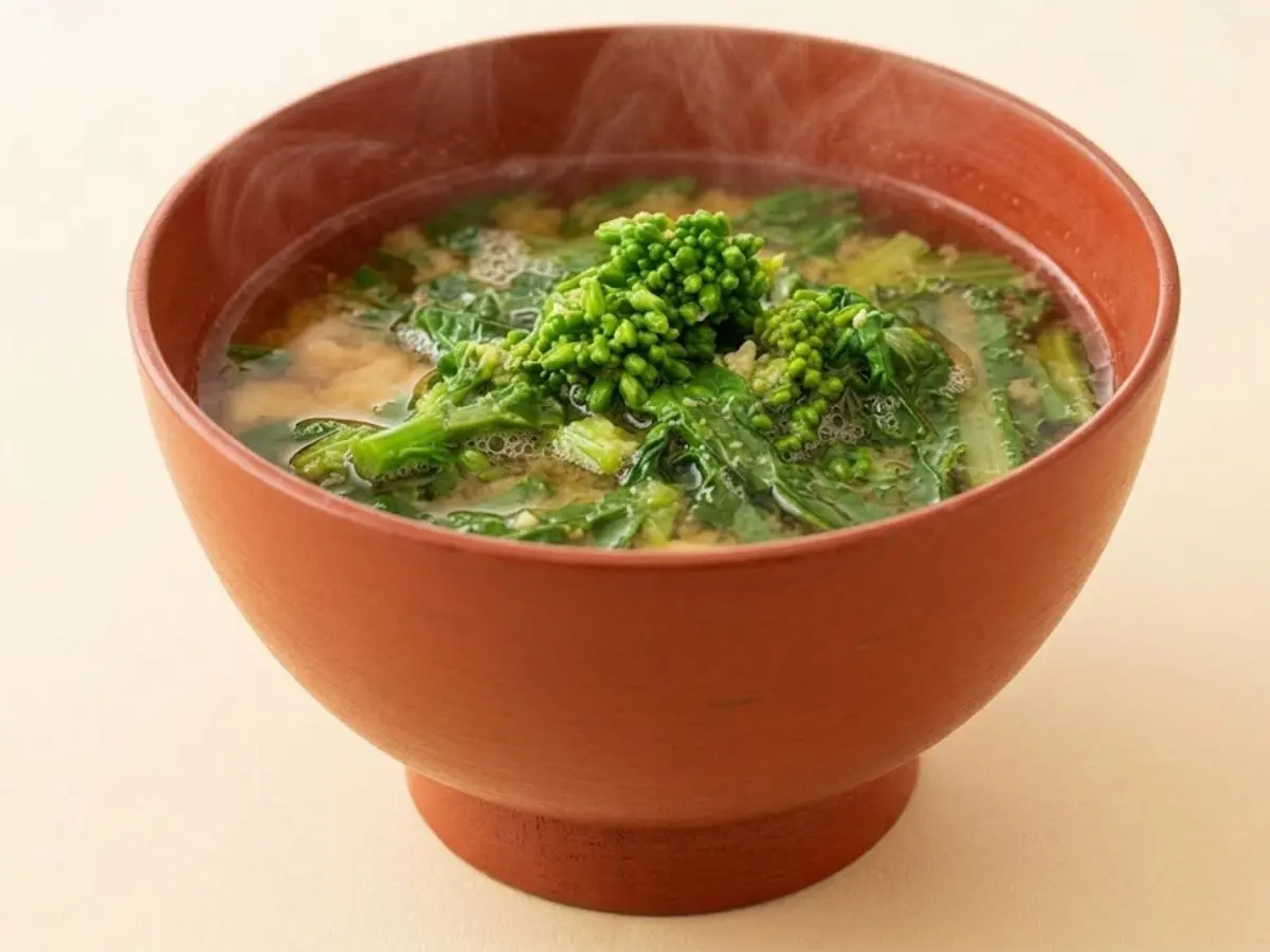 菜の花のお味噌汁