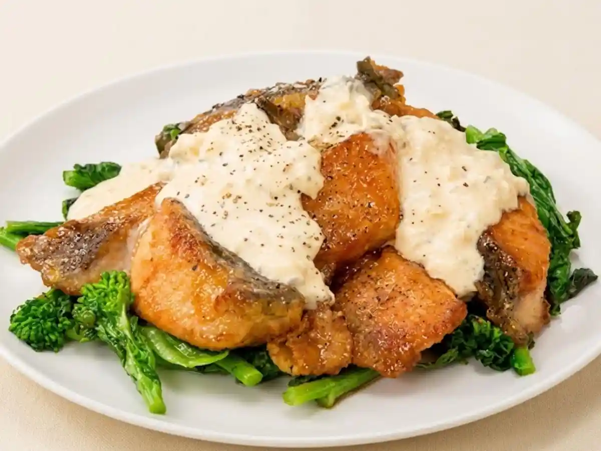 菜の花とサーモンの南蛮