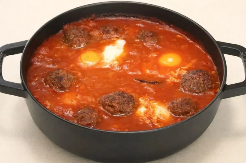 【きょうの料理】肉だんご煮込み半熟卵トマトソースのレシピ 上田淳子さん