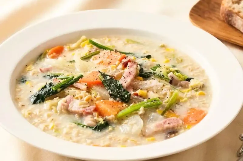 【あさイチ】野菜とオートミールのスープのレシピ 小林まさるさんのご自愛スープ