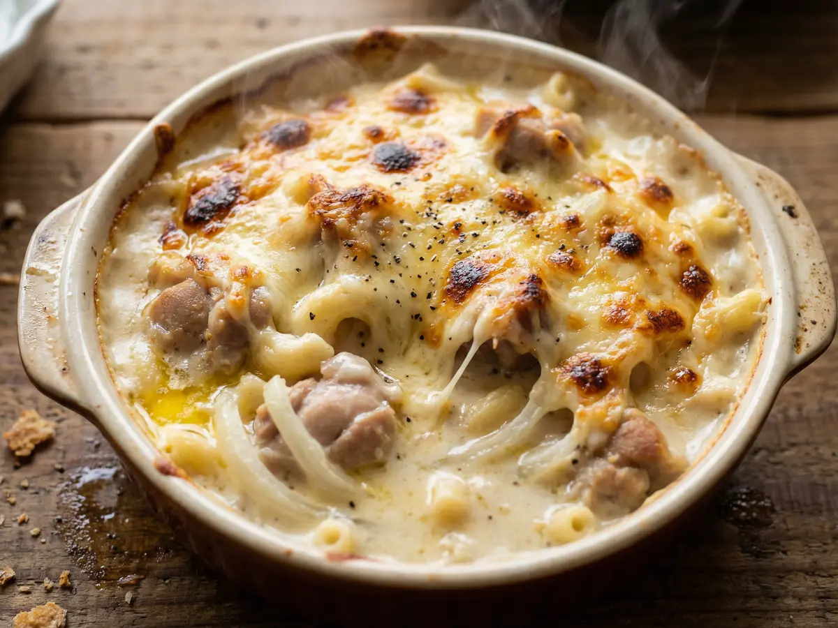 レンジ＆トースターでマカロニグラタン