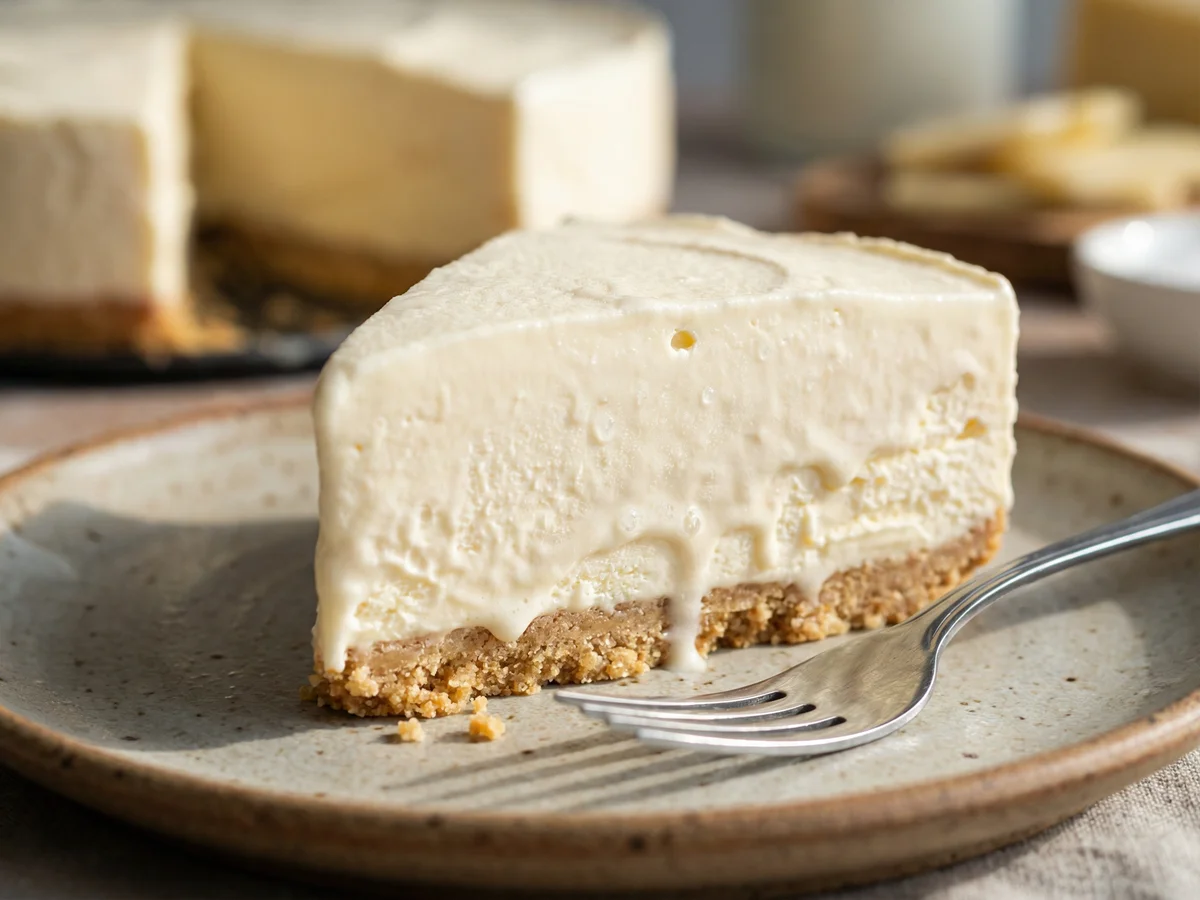 アイスで作るレアチーズケーキ