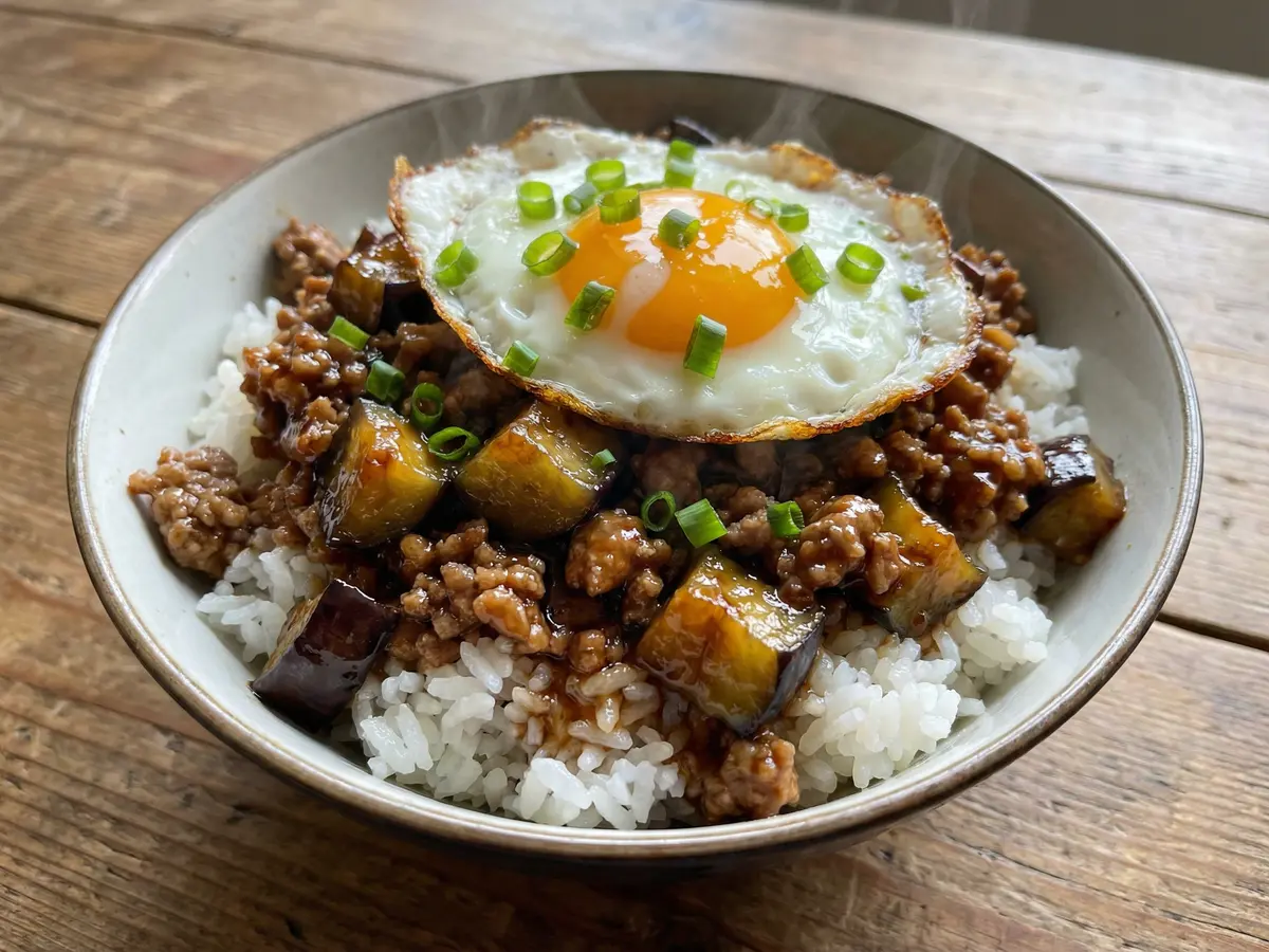 ナスそぼろご飯