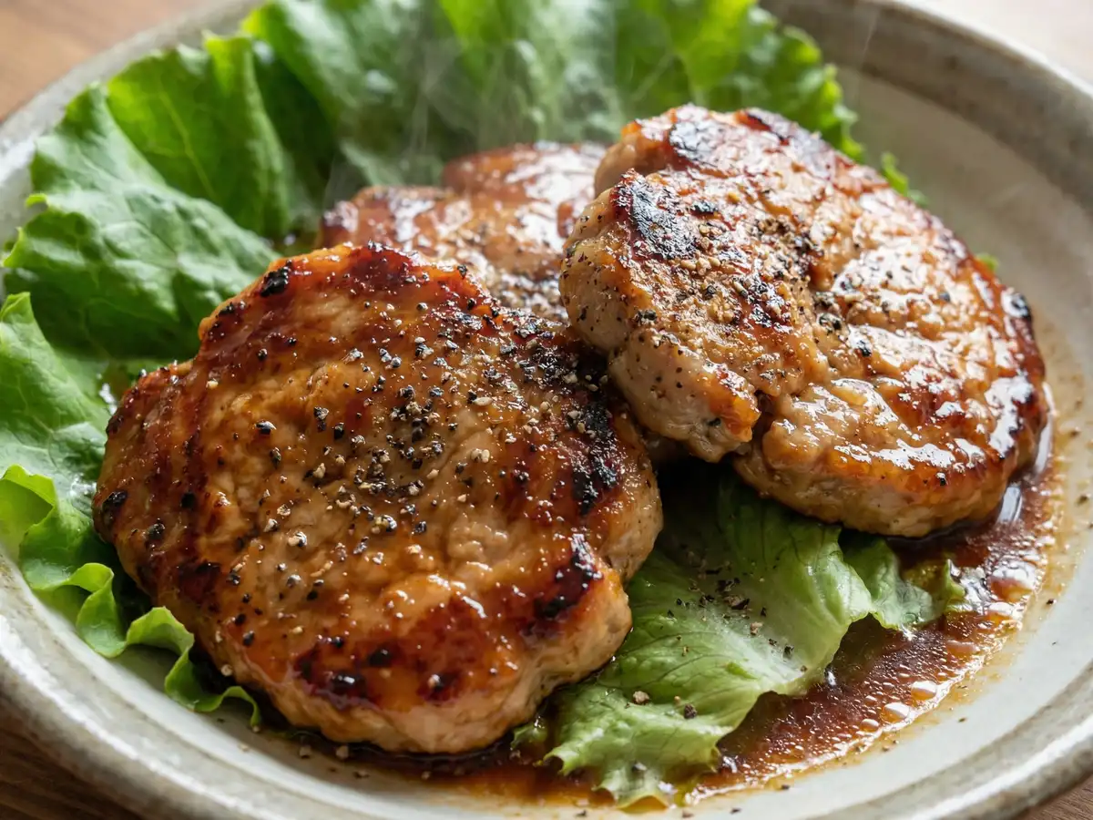 豚こまの照り焼きステーキ風