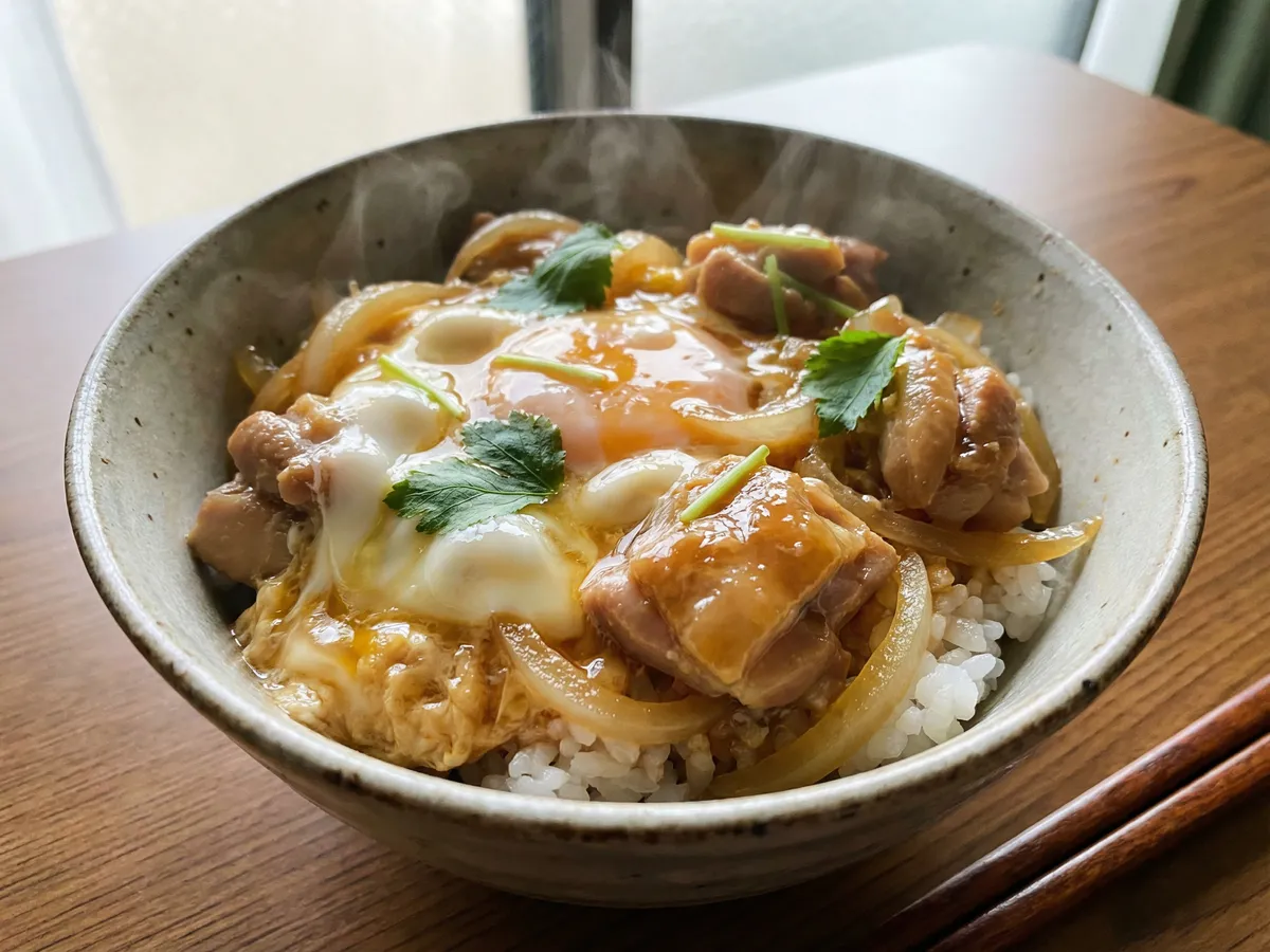 レンジでとろとろ親子丼