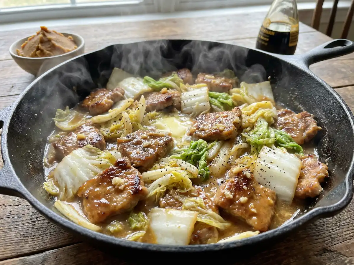 豚と白菜のみそバター