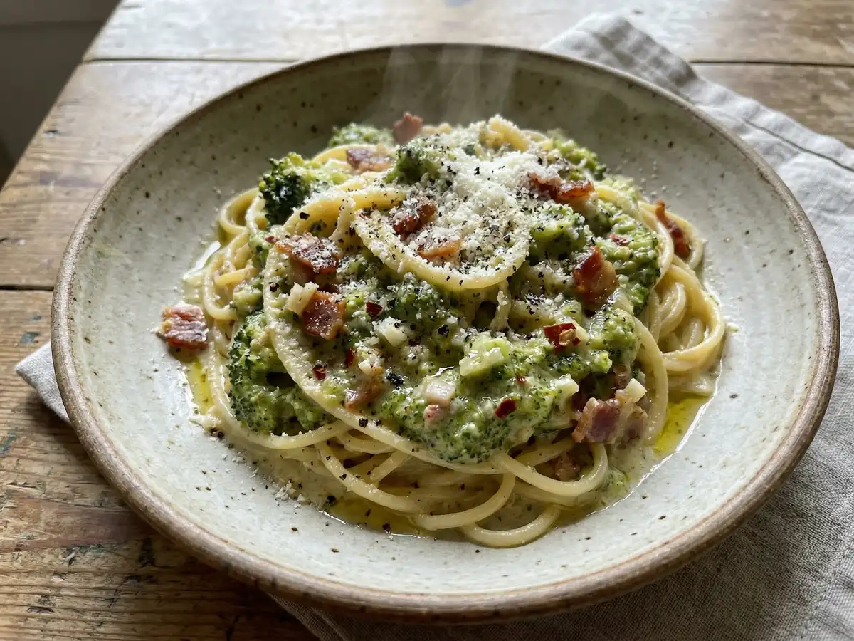 ブロッコリーのくたくたパスタ