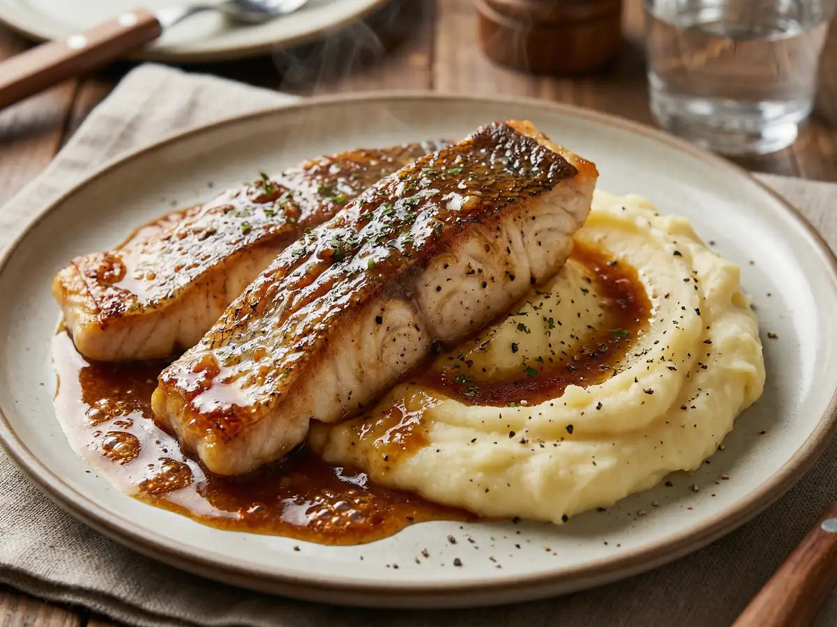 白身魚のたれバター