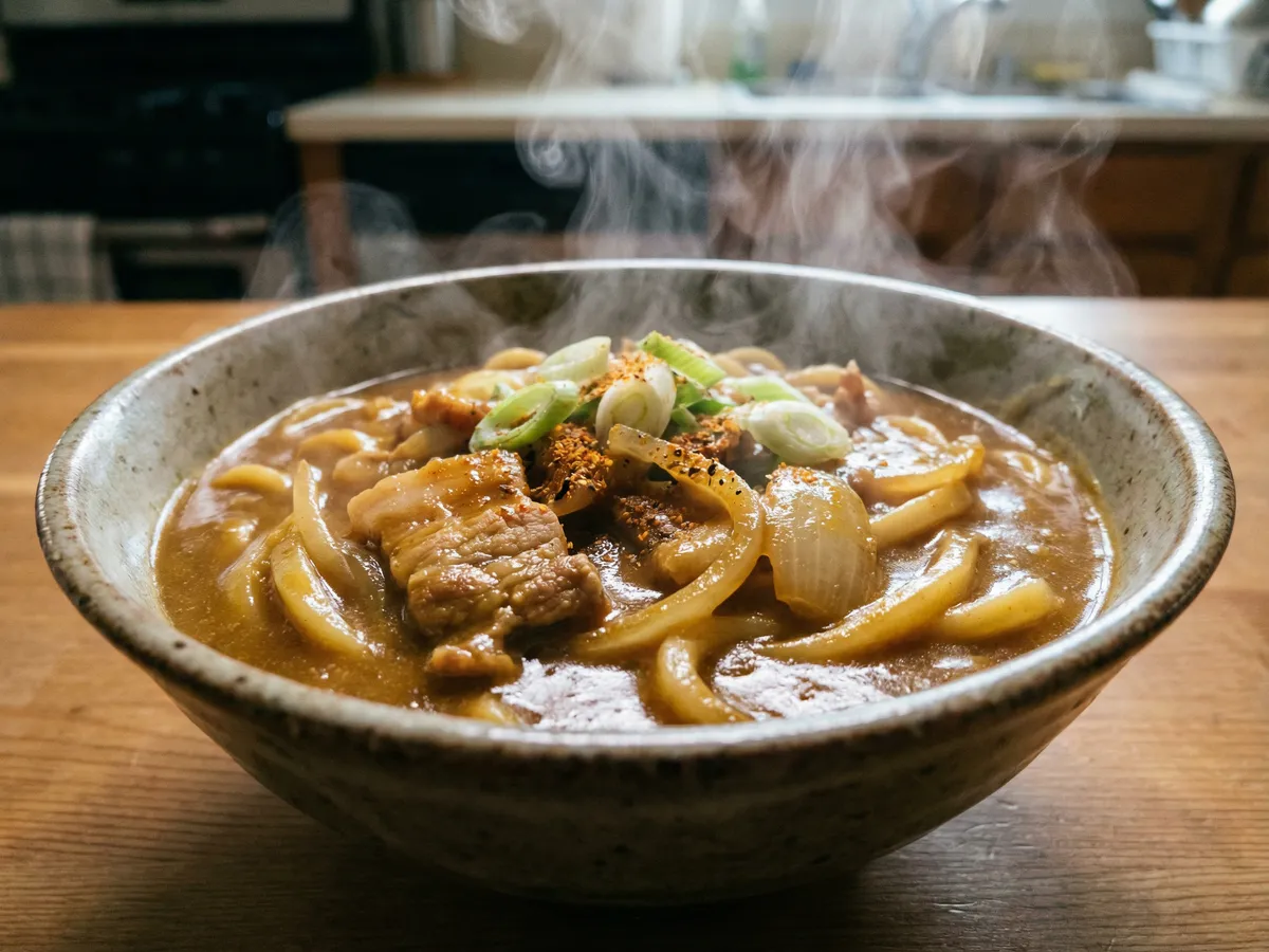 レンジで一発！カレーうどん