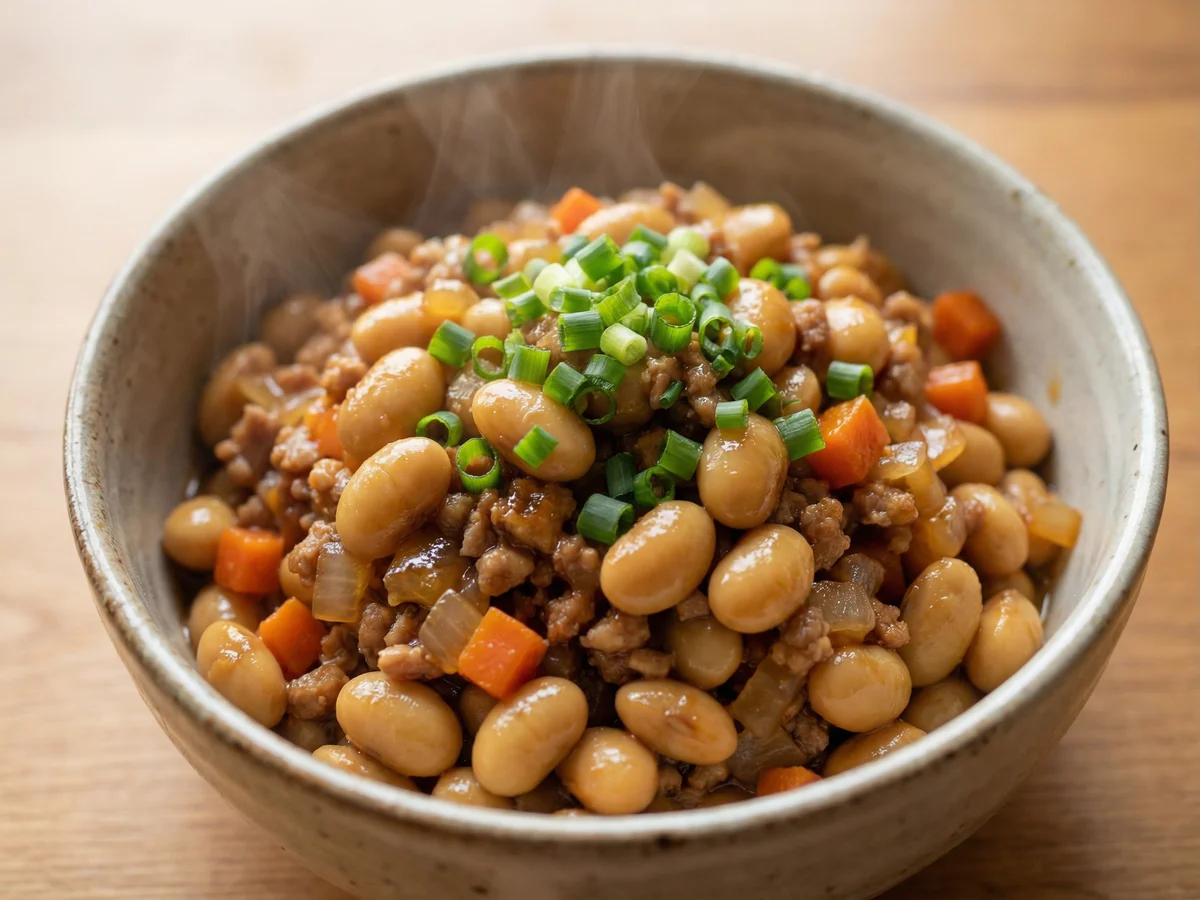 大豆の甘辛肉そぼろ